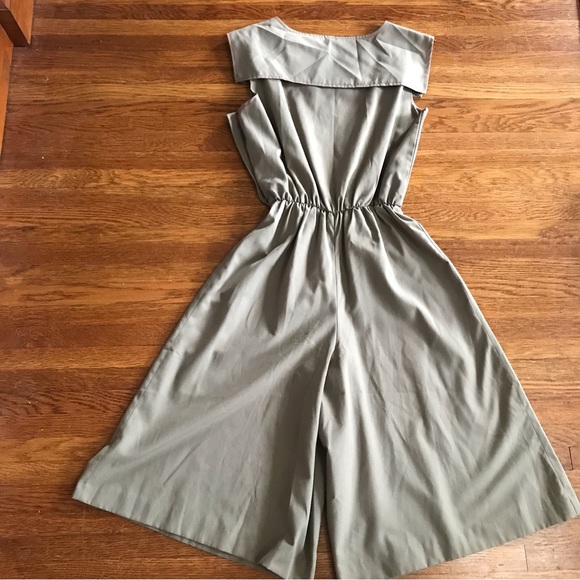 vintage 80s culotte romper S olive red - Picture 4 of 7